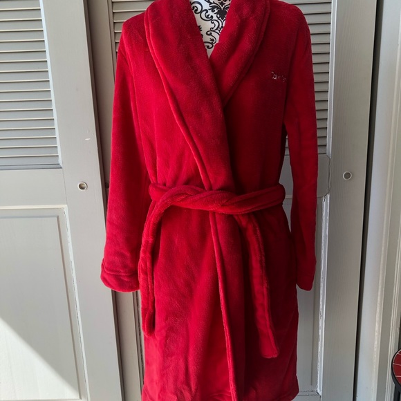 NWOT Calvin Klein Red Belted Robe Size XS/S - Picture 2 of 11